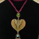 Sacred heart Rosary necklace bohemian chandelier drop