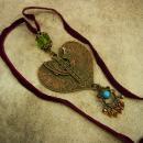 Sacred heart Rosary necklace bohemian chandelier drop