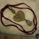 Sacred heart Rosary necklace bohemian chandelier drop