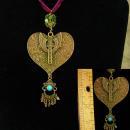 Sacred heart Rosary necklace bohemian chandelier drop
