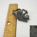 Vintage Whimsical Space Cat brooch astronaut with face mask rhinsestone stars signed