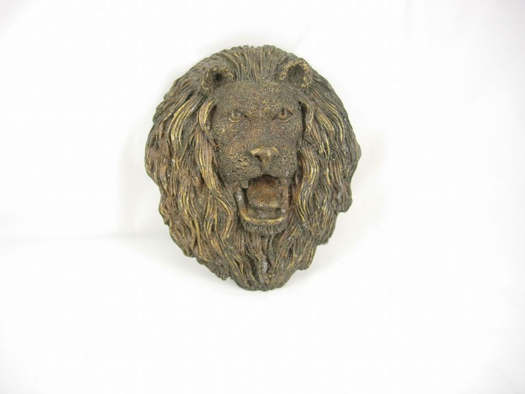 Vintage HUGE IMPRESSIVE Gothic Lion Buckle SIGNED victorian fierce lion