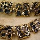 Vintage Chinese Bracelet & earrings DRAGON Figural Goddess God demi parure