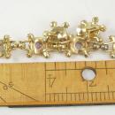 vintage 1930-40's Demi Parure Bracelet dragons breath opal rhinestone