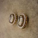 Vintage Marie Antoinette earrings Edwardian seed pearl clip on West Germany