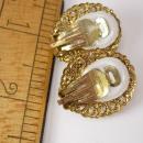 Vintage Marie Antoinette earrings Edwardian seed pearl clip on West Germany