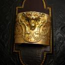 Vintage Lion Bracelet Cuff Victorian Gothic relief ferocious creature