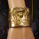 Vintage Lion Bracelet Cuff Victorian Gothic relief ferocious creature