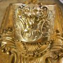 Vintage Lion Bracelet Cuff Victorian Gothic relief ferocious creature