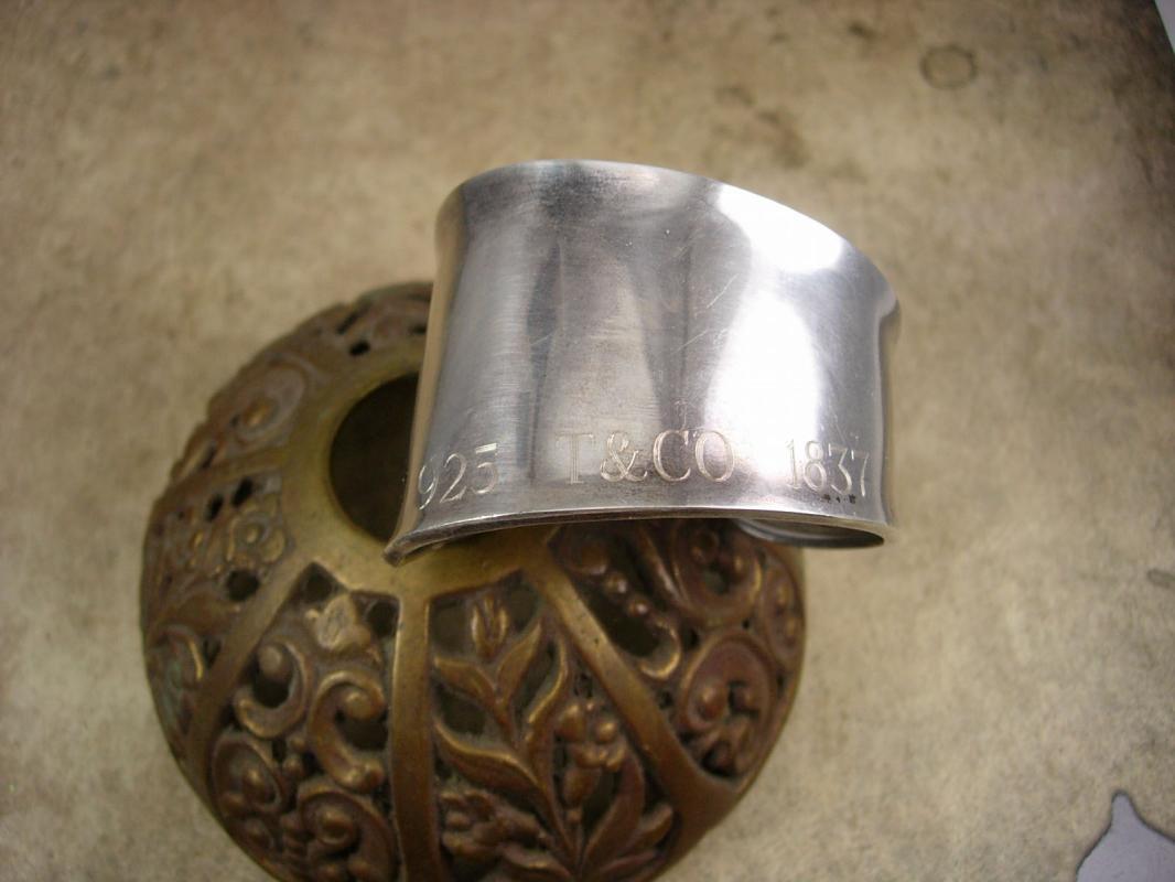 Vintage Tiffany Cuff bracelet Wide sterling T&CO 1837
