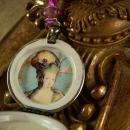 Marie Antoinette pocketwatch locket necklace Guilloche enamel rosary cross