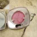 VIntage DEco enamel Finger ring Wrist compact