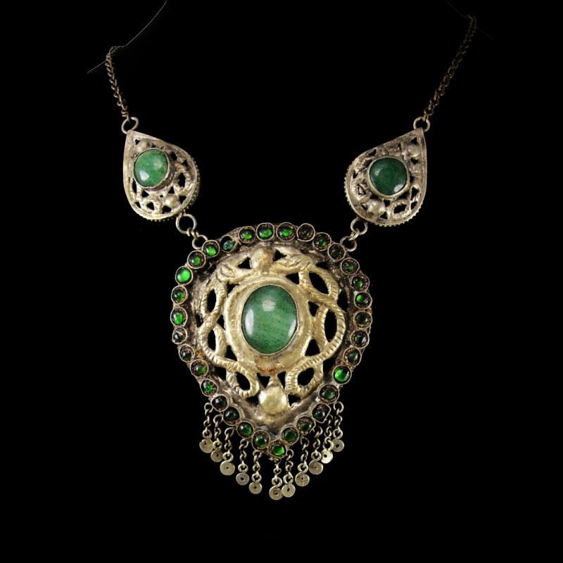 CLEOPATRA SNAKE CZECH DROP NECKLACE