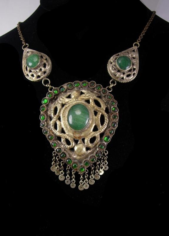 CLEOPATRA SNAKE CZECH DROP NECKLACE