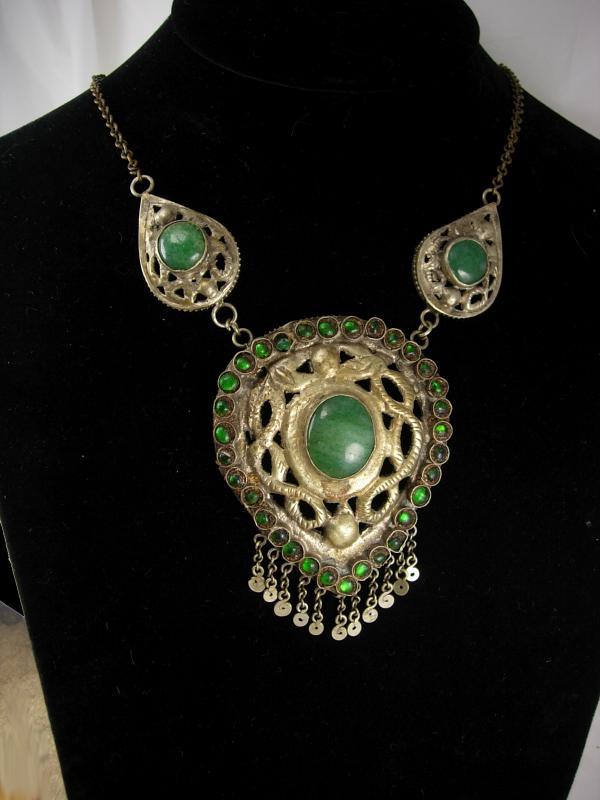 CLEOPATRA SNAKE CZECH DROP NECKLACE