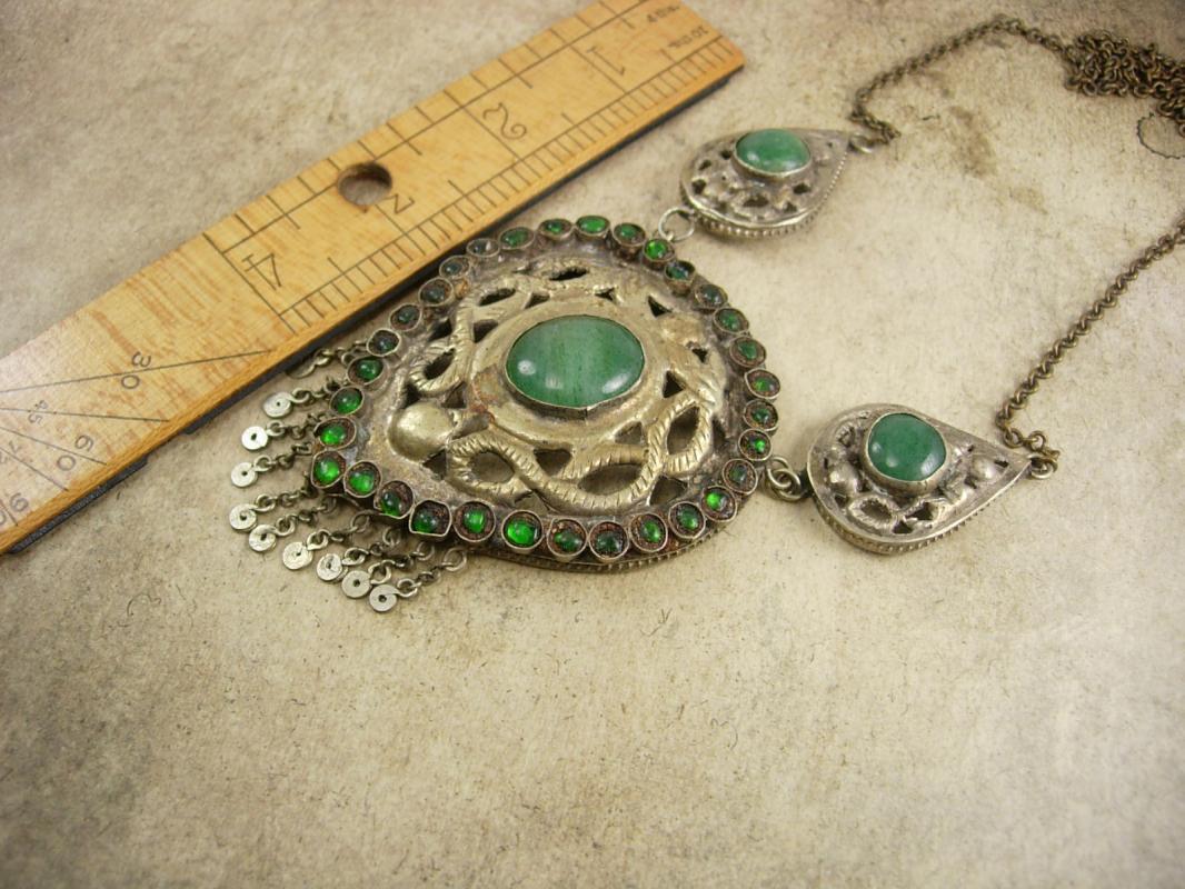 CLEOPATRA SNAKE CZECH DROP NECKLACE