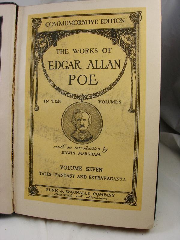 Antique books Poe 1904 The Works of Edgar Allan Poe 10 miniature volumes all original gilded pages