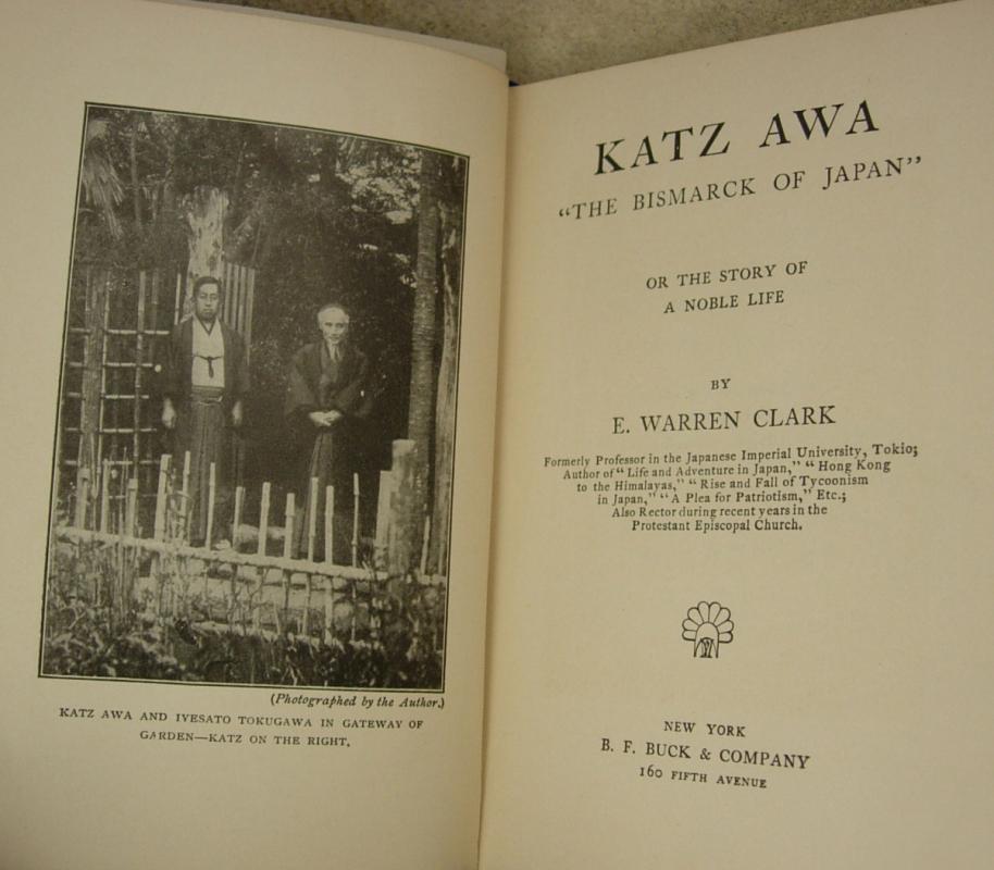 Katz Awa Book antique 1904 The Bismark of Japan miniature with real Photo included