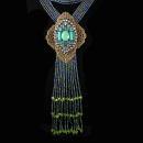 Stunning Flapper Necklace turquoise bohemian tassels statement piece
