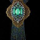Stunning Flapper Necklace turquoise bohemian tassels statement piece