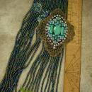 Stunning Flapper Necklace turquoise bohemian tassels statement piece