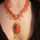 Victorian Cameo necklace antique earrings Branch Coral Edwardian pearls