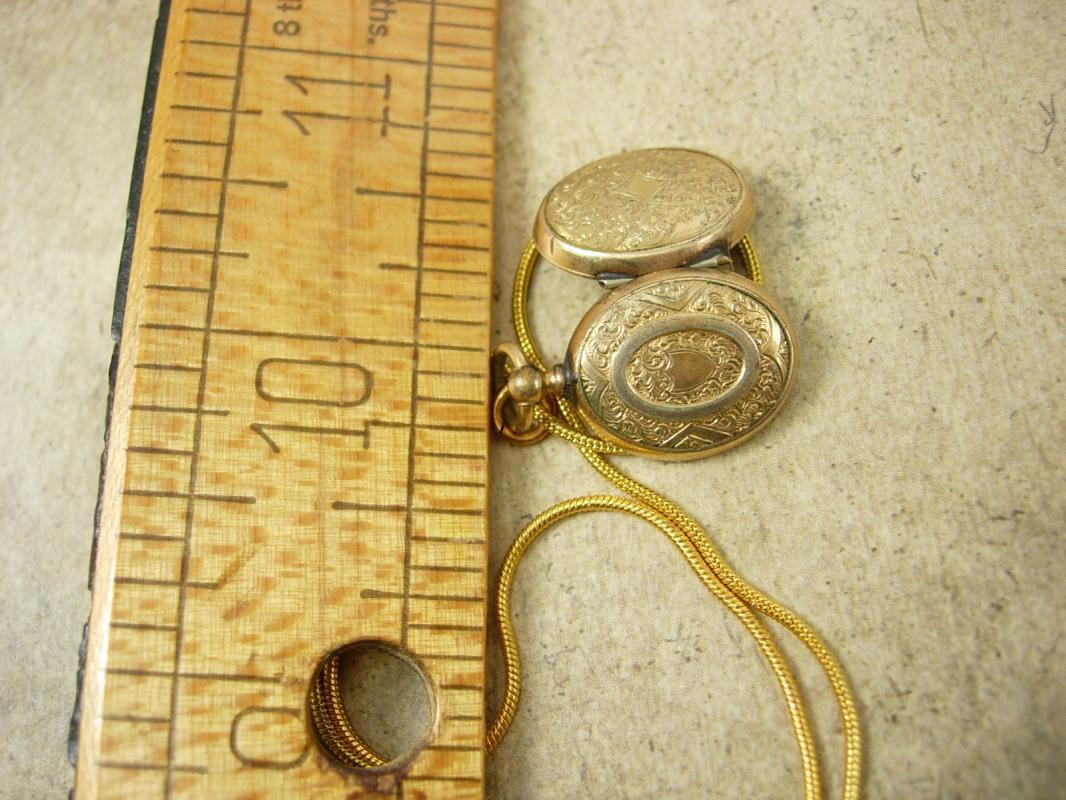 ANtique Victorian locket necklace fancy front pocketwatch syle