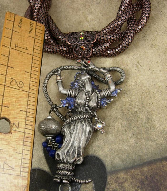 Snake necklace Serpent Goddess Gothic choker in copper statement piece
