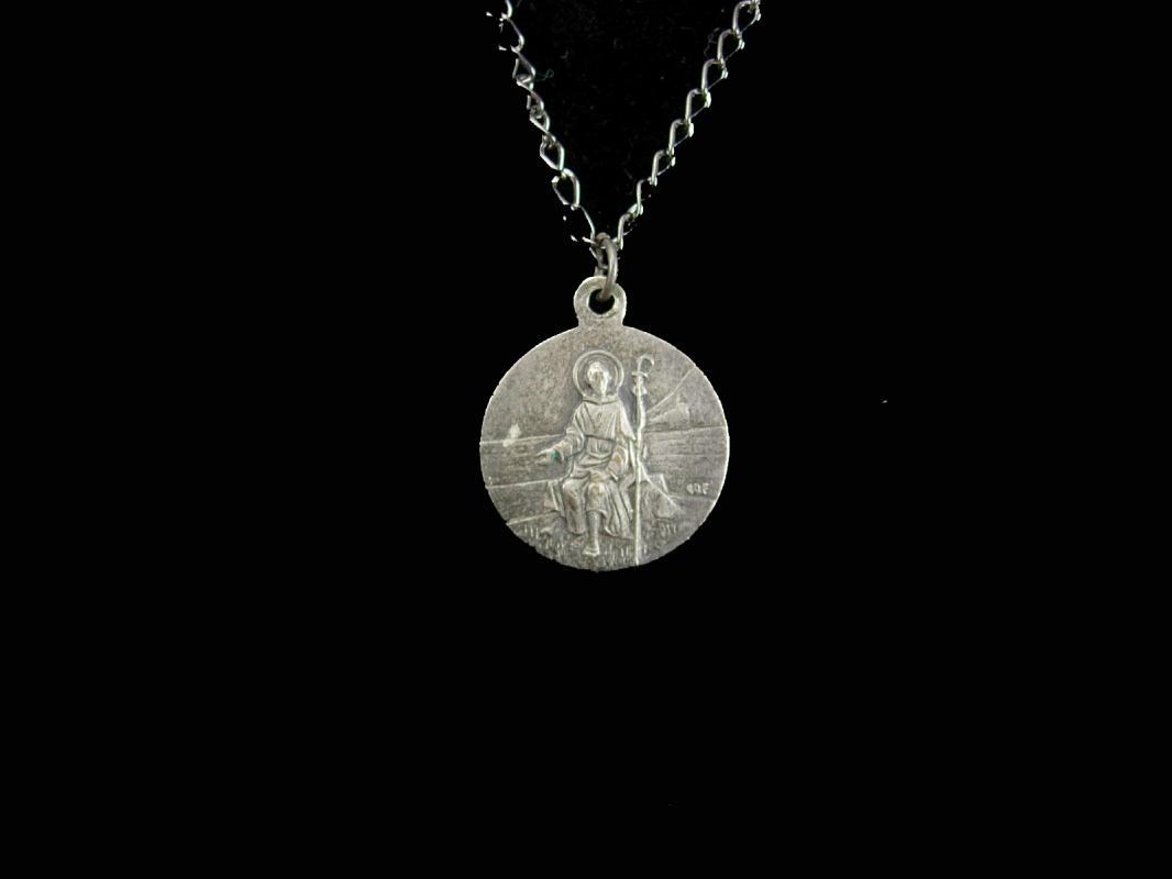 Saint Peregrine Medal necklace Religious protection for cancer and illness