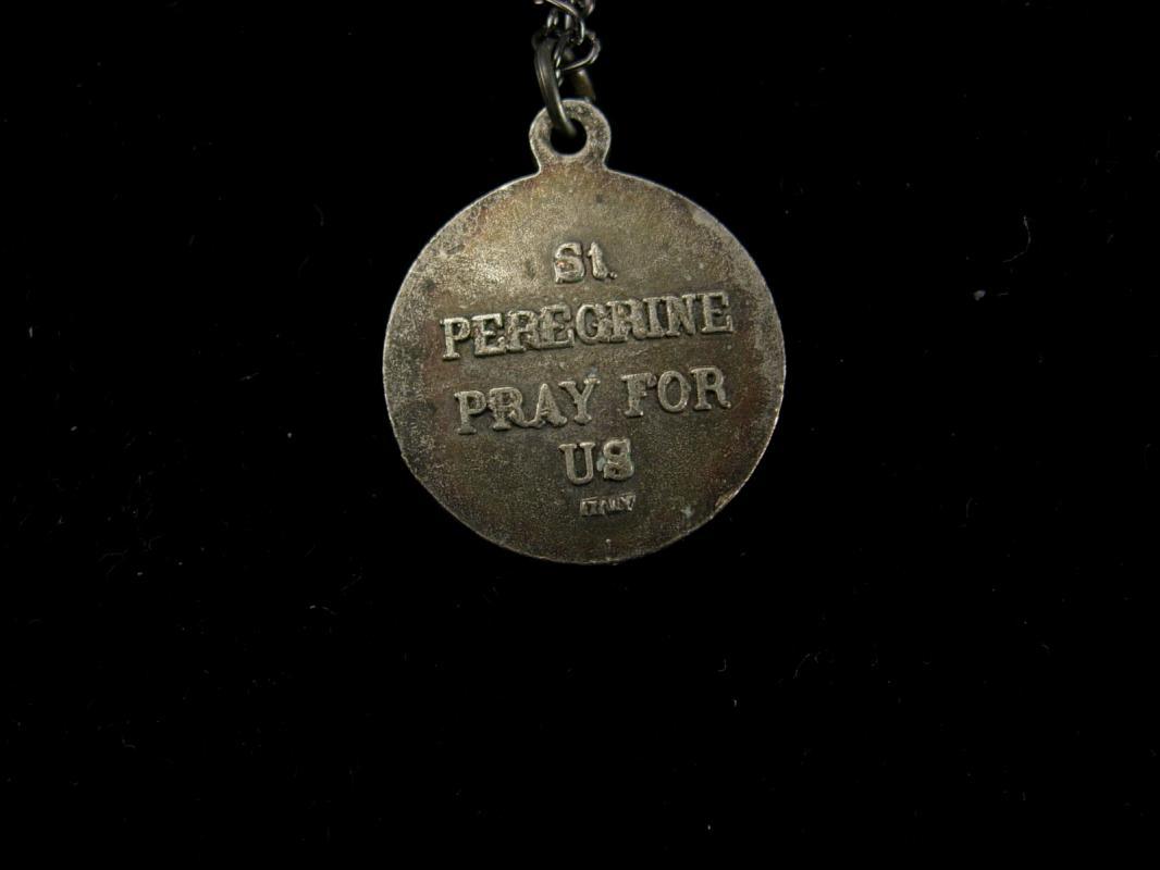 Saint Peregrine Medal necklace Religious protection for cancer and illness