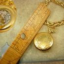 Lady Hamilton pocketwatch necklace 17 jewel hunting case gold filled enamel clock face