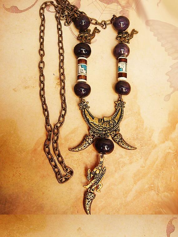 Moon Necklace BIzarre Egyptian Talisman