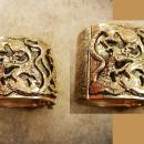 Dragon bracelet Vintage HUGE cuff bangle mythical creatures
