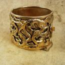 Dragon bracelet Vintage HUGE cuff bangle mythical creatures