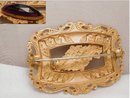 Victorian Gilt Sash PIN Facet amethyst brooch