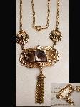 Victorian Carnelian CAMEO Tassle necklace