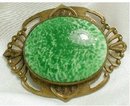 Vintage Dragon Peking Glass NOUVEAU brooch