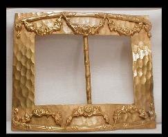HUGE ART NOUVEAU GILT fancy SASH PIN