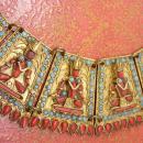 Nepalese Necklace Huge Primitive Egyptian Revival CORAL Goddess wedding Collar Newari Kathmandu, Nepal