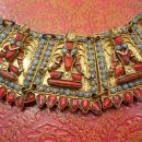 Nepalese Necklace Huge Primitive Egyptian Revival CORAL Goddess wedding Collar Newari Kathmandu, Nepal