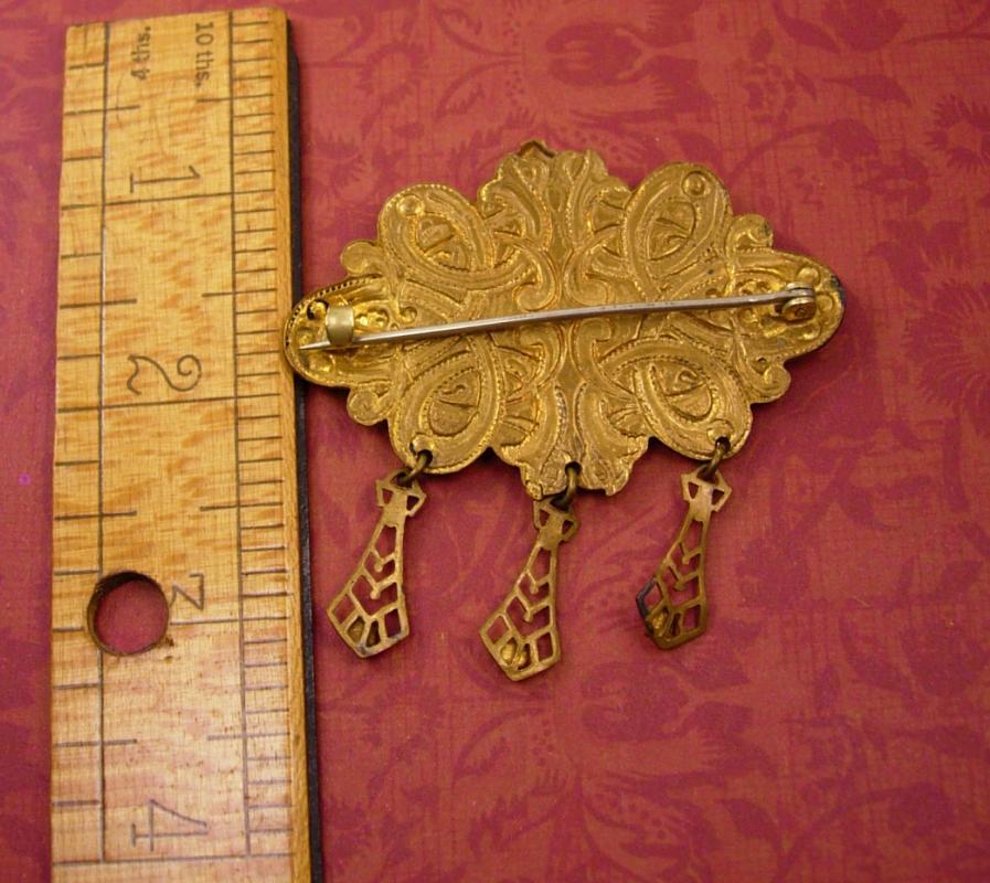Grand Tour Egyptian Revival Brooch Sash Pin Pharaoh Czech jewels King Tut