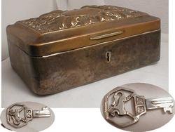 1800's Eoff & Shepherd silver fancy hinged box