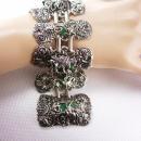 FABULOUS Dragon Pegasus Huge Bracelet Jade stones Mythology