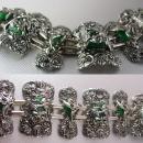 FABULOUS Dragon Pegasus Huge Bracelet Jade stones Mythology