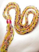 Vintage deco Glass Flapper tassel necklace