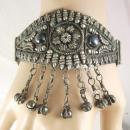 Antique Slave Bracelet with charms & Etruscan work Gypsy Queen 9
