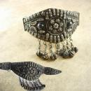 Antique Slave Bracelet with charms & Etruscan work Gypsy Queen 9