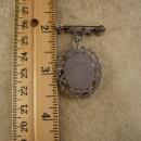 Victorian Tortoise MOP Pietra dura Brooch sterling chandelier signed PGG mexico
