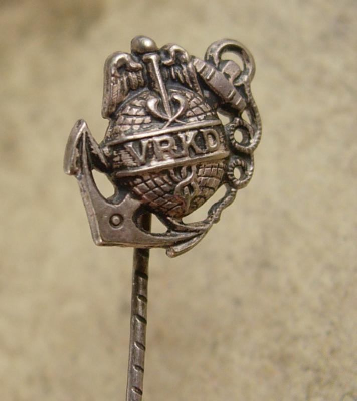 Vintage WW1 Marine Stickpin Globe Anchor Eagle Military insignia