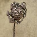 Vintage WW1 Marine Stickpin Globe Anchor Eagle Military insignia